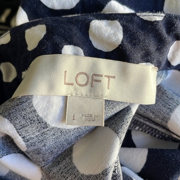 Loft Dotted Flutter Sleeve V-neck Midi Dress - Picture 7 of 10